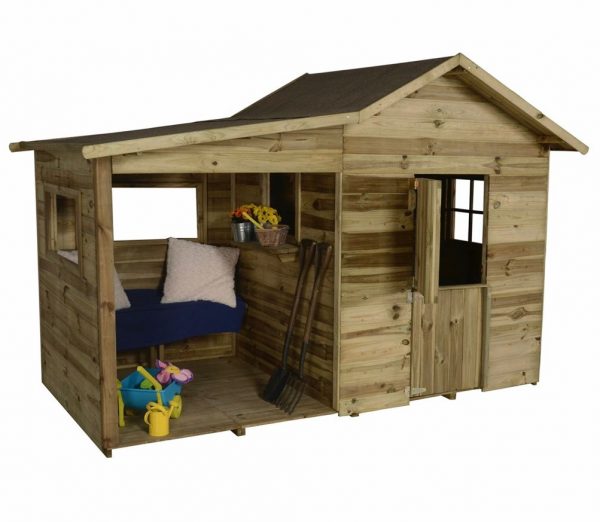 Wooden Playhouse With Storage