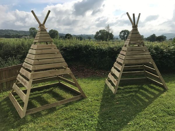 Two Wooden Large Teepees