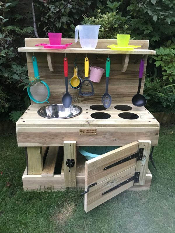 Mini Wooden Mud Kitchen With Oven | Landscapes 4 Learning