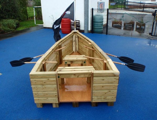 Wooden Pirate Ship With Seating