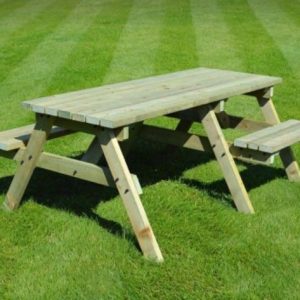 Wooden Disabled Access Picnic Bench