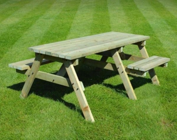 Wooden Disabled Access Picnic Bench