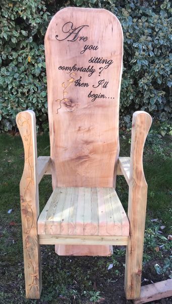 Wooden Bespoke Teachers Story Telling Chair