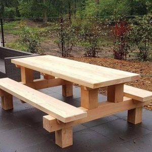 Sturdy Wooden Picnic Bench