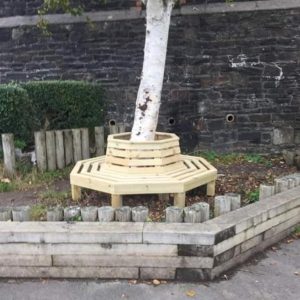 Wooden Octagonal Tree Seat
