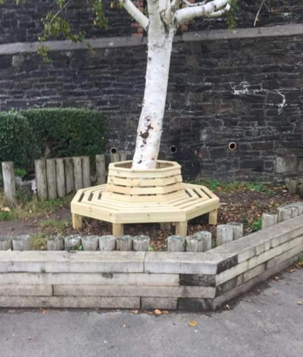 Wooden Octagonal Tree Seat