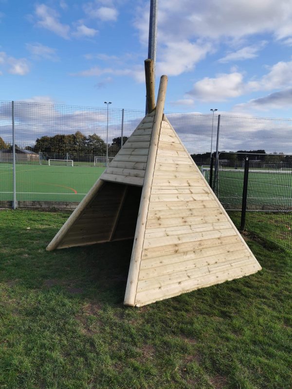 Side View Of Wooden Teepee