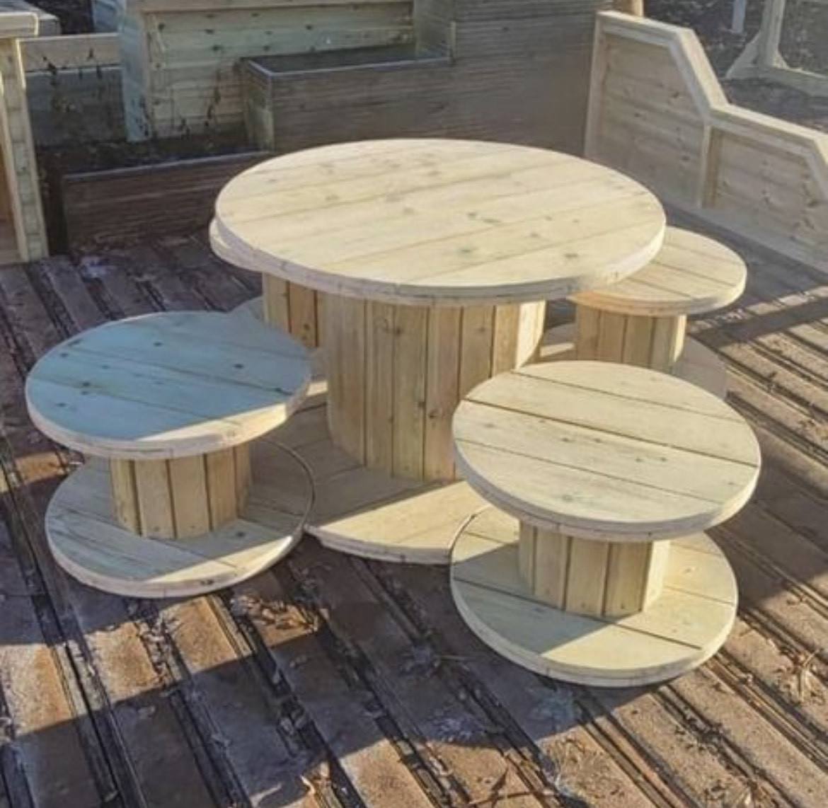 Cable Drum and Stools - Landscapes 4 Learning
